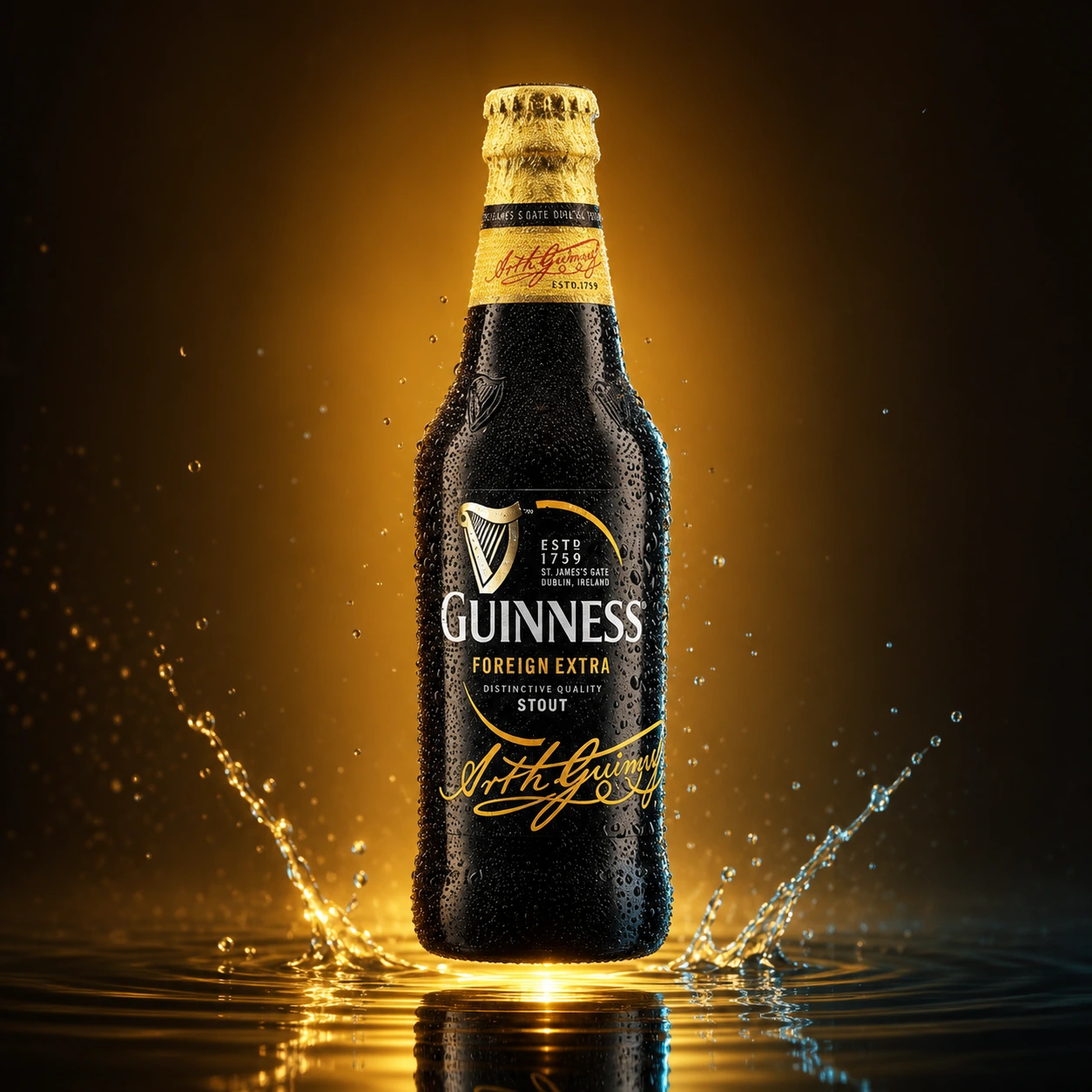 Guinness Foreign Extra Small bottle presentation