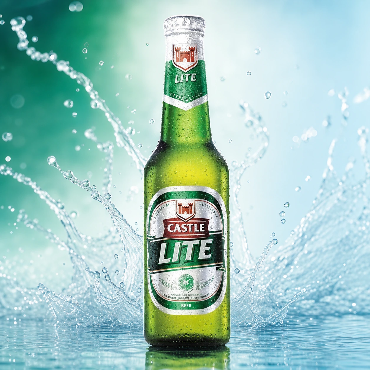 Castle Lite bottle presentation