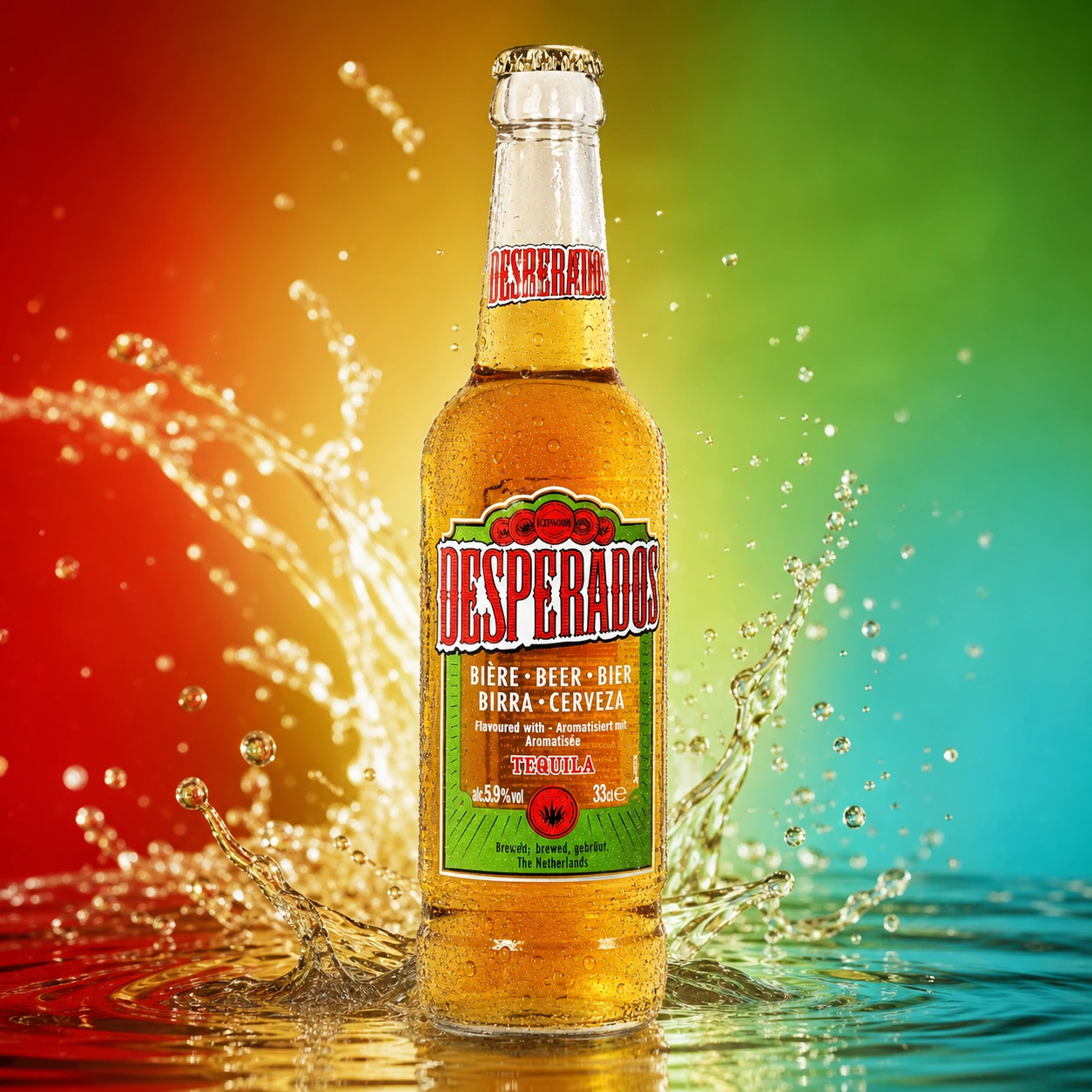 Desperados bottle presentation