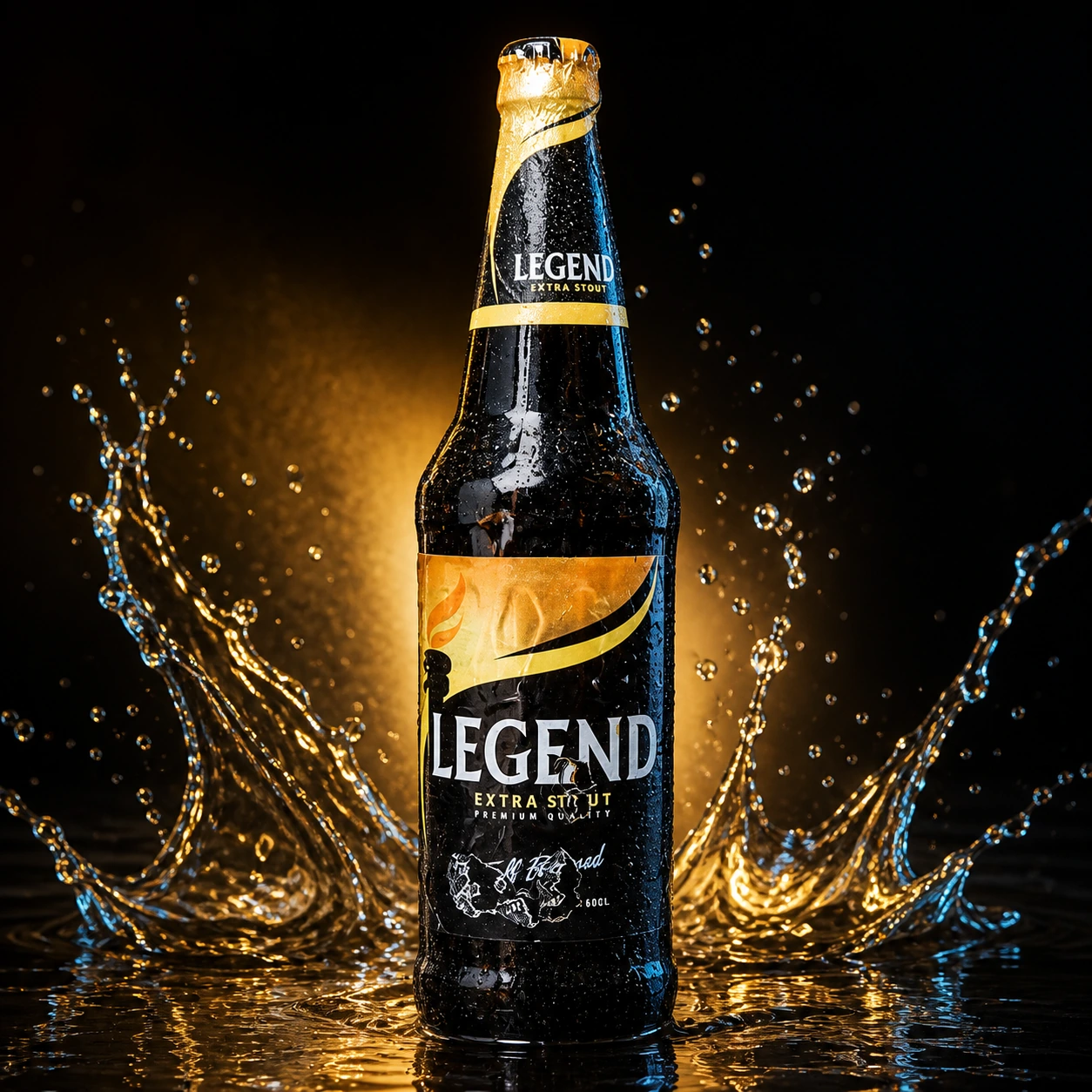 Legend Extra Stout bottle presentation