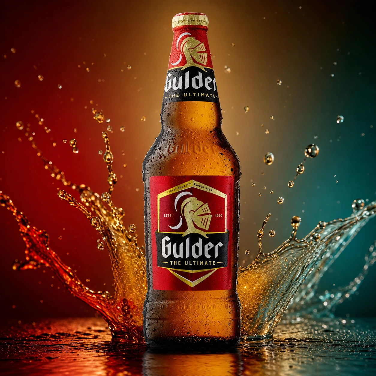 Gulder bottle presentation